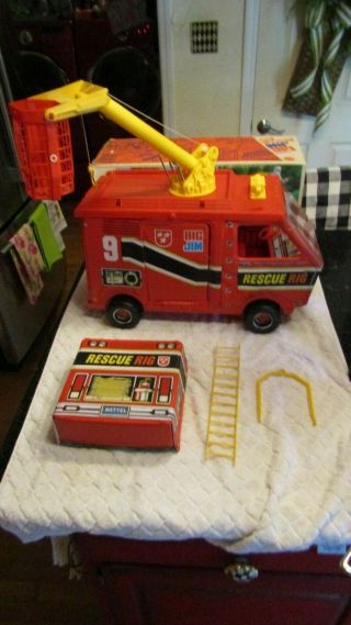 Vintage Big Jim Mattel Rescue Rig Toy Truck Emergency Vehicle No 8888 1973 W Box