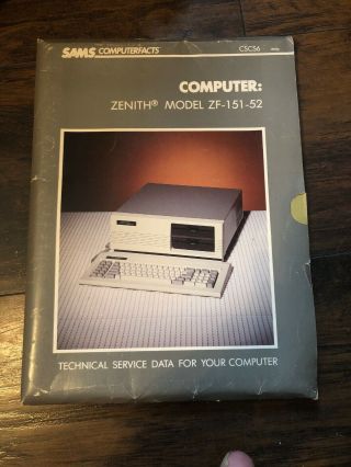 Vintage Sams Computerfacts Zenith Zf 151 - 52 Service Data Sheets
