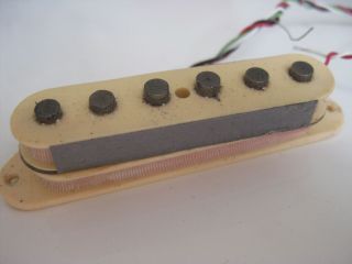 Vintage Fender Stratocaster Guitar Pickup by DiMarzio for Project / Repair Ivory 5
