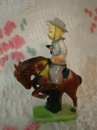 Vintage Japan 2 Pc Bucking Horse & Cowboy Rider Salt And Pepper Shakers