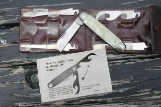 Vintage Jeep Multi - Tool Kit Screw Driver Knife Set Auto Parts Truck 50s 60s 70s