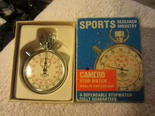 Vintage Camero Stopwatch 7 Jewels Swiss Made Fine