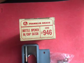 Vintage Franklin Metal Bottle Opener w/Cap Catcher One.  946 Wall Hanger 4
