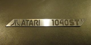 Atari 1040 STE Label / Logo / Sticker / Badge brushed aluminum 100 x 10 mm [288] 2
