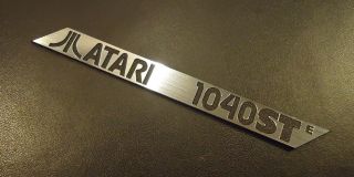 Atari 1040 STE Label / Logo / Sticker / Badge brushed aluminum 100 x 10 mm [288] 3