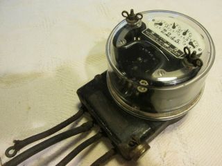 Vintage Watt Hour Meter Sangamo Type H Cast Iron Base