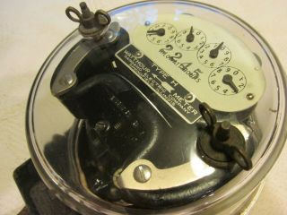 Vintage Watt Hour Meter Sangamo Type H Cast Iron Base 2