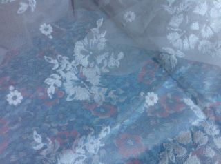 Vintage Fabric,  Sheer,  Flocked,  Floral,  29 