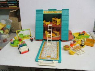 Vintage Fisher Price A Frame House 990 W/extra 