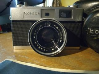 vintage konica auto S2 camera With Case And Manuel & Konica Hexanon 1:1.  8 =45mm 2