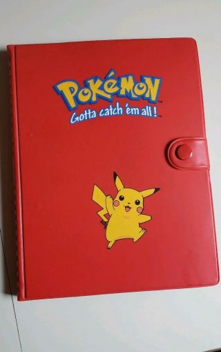 Pokemon Vintage Red Pikachu Card Album Binder - 4 Pocket With 40,  Pokemon Cards