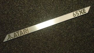 Atari 65xe Label / Logo / Sticker / Badge Brushed Aluminum 162 X 10 Mm [293]