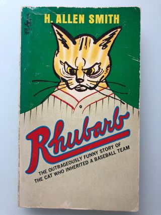 Vintage Paperback Rhubarb By H.  Allen Smith Illustrated By Leo Hershfield