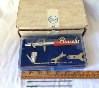 Paasche Vintage Red Airbrush 283333 Paint Cup Model Vl - 3 Pen Gun Tools Tips Usa