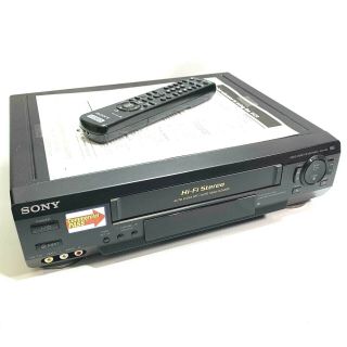 Sony Narrow Case Slv - N50 Hifi Stereo 4 Head Vcr Vhs Player Recorder With Remote