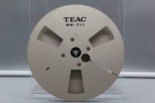 Teac Re - 711 7 " Metal Take - Up Empty Recording Reel Tape Vintage