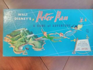Vintage Peter Pan 1953 Walt Disney Board Game Of Adventure Complete No.  3800/1