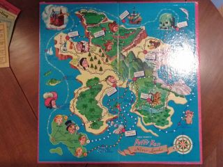 Vintage PETER PAN 1953 Walt Disney Board Game of Adventure Complete No.  3800/1 4