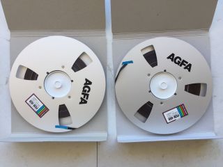 Agfa 10.  5 " Metal Reel Tape A Pair
