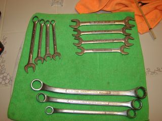 Vintage Craftsman =v= Wrenches Pre Part Number Usa 11pcs Combo,  D - Box,  D - Open