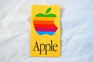Unique Vintage Rainbow Apple Macintosh Computer Logo Sticker