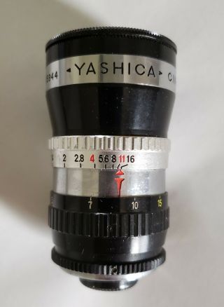 Vintage Yashica Cine Yashinon 1:1.  4 F 38mm Camera Lens