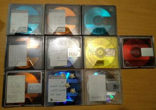 10 Recodable MD MINIDISC Media With case,  SONY box.  REAL VINTAGE 2