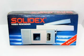 Solidex Vhs Video Cassette Rewinder Model 828 Brand Nos Vintage