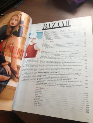 Vintage Harper ' s Bazaar April 1994 Kate Moss cover price 7