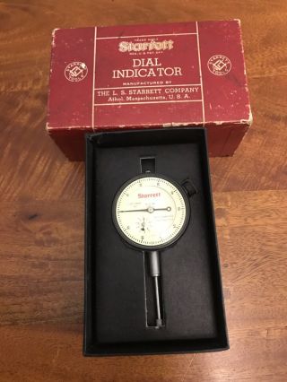 Vintage Starrett 25 - 441 Dial Test Indicator 1 " Range.  001 " Graduation