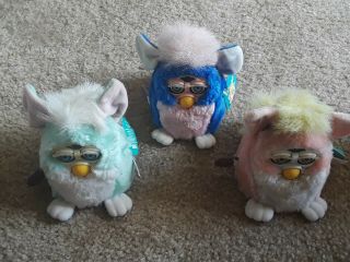 Vintage Furby Babies 1999 (3) W/tags,  Electronic Toys