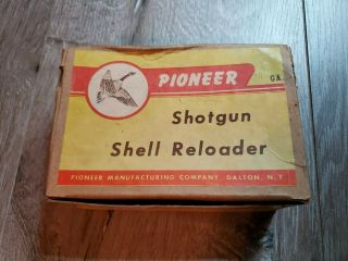 Vintage 1958 Pioneer Shotgun Shell Reloader - Wooden