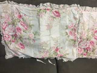 Vintage Chic Pair (2) Standard Pillow Shams Floral 100 Cotton