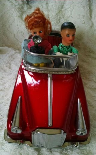 Cool Vintage Red Photoing On Car Tin Battery Operated Toy Rolls Royce