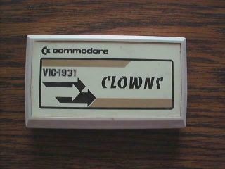 Vintage Commodore Vic 20 Game Cartridge Vic - 1931 Clowns