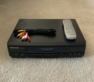 Panasonic Vcr With Remote Pv - 9455s 4 Head Hi - Fi Stereo Vhs Player Video Recorder