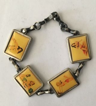 Vintage 1940’s Pinup Girls Bracelet