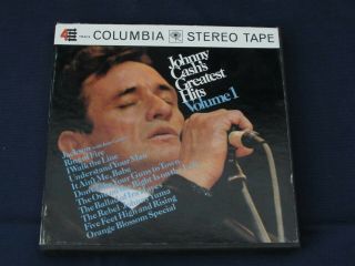 Vintage Johnny Cash Greatest Hits Vol 1 4 - Track Tape Philips 7 - 1/2 Ips Box