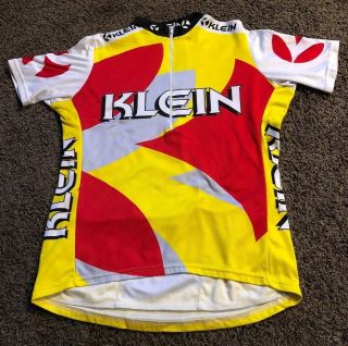 Vintage Klein Mens Large 1/4 Zip Cycling Bike Jersey - 3 - Pocket Shirt Top