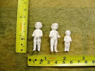 3 X Excavated Vintage Victorian Frozen Charlotte Doll Age 1860 1 - 1.  2 " A 13618