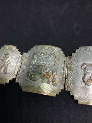 Jewelry Peru Story Panel Bracelet 900 Silver 7 
