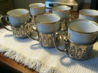 Vintage Espresso Set Of 6 Buffalo China 1923 In Manning Bowman 164