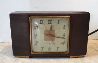Vintage General Electric Art Deco Electric Mantel Clock Model 3h176 Great