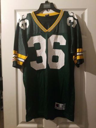 Vintage Leroy Butler 36 Green Bay Packers Champion Jersey Mens Size 40