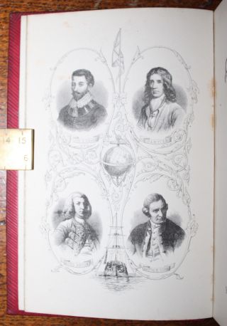 1870 ' s English Circumnavigators Drake Dampier Cook Anson Folding Maps PURVES 7