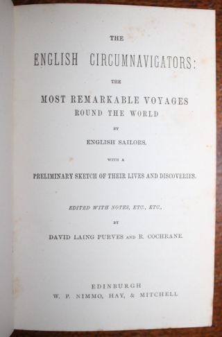 1870 ' s English Circumnavigators Drake Dampier Cook Anson Folding Maps PURVES 8