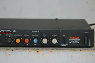 Fostex Model 3070 Vintage Dual Channel Compressor Limiter Module 100V 2