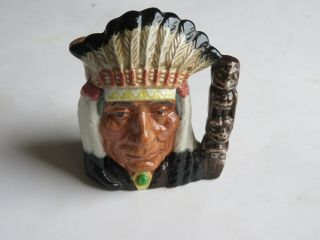Vintage Royal Doulton Character North American Indian Toby Mug Jug D6614