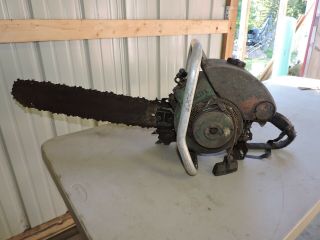 Vintage Homelite Model 17 Gas Chainsaw,  20 " Bar,  Parts/restoration,  (vax)