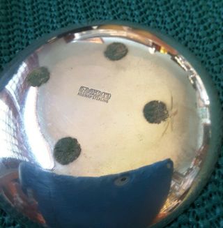 Vintage Mid - Century David Andersen Norway Sterling Enameled Dish BLUE Sphere 2